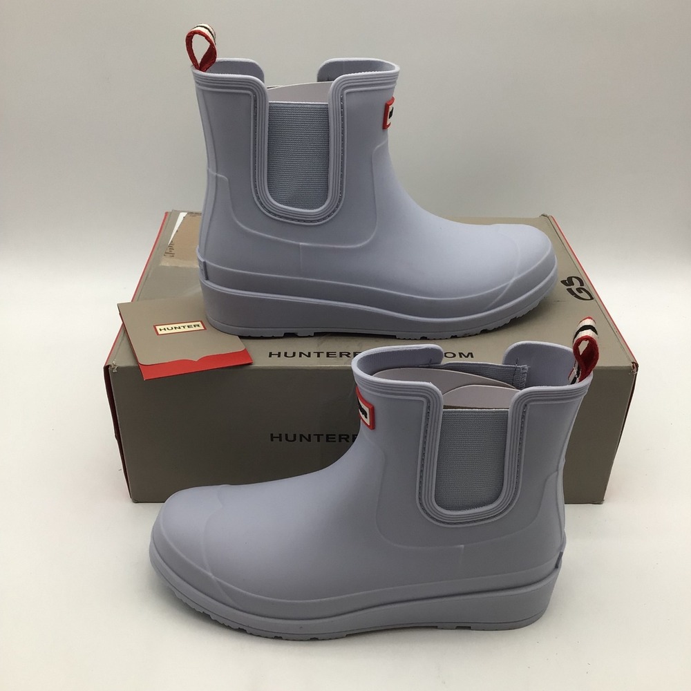 Hunter Tabitha Chelsea Rain Boots Light Blue Waterproof Ankle Womens Size 7 NEW